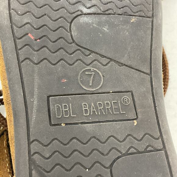 Double Barrel Boots Child Toddler Size 7 Brown Chukka Moccasin Tie Laces Dbl - Picture 11 of 11